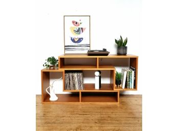 Vintage 2 Pc Teak Modular Console  Unit.