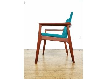 Mid Century Danish Sculptural Teak Lounge Chair Designed By Sigvard Bernadotte For France & Son Denmark