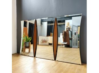 Huge 5ft Early 60s Walnut Mid Century Wall Mirror