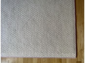 Pale Pink & Cream 12' X 9'6' Custom Bound Area Carpet With Pad