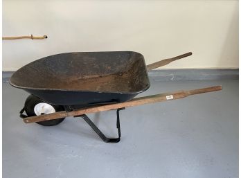 Metal Wheelbarrow With Oak Handles