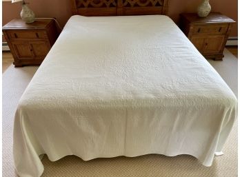 Cotton Matisse Coverlet From Portugal, Queen Size