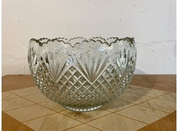 Cut Glass Punch Bowl Set