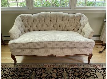 Vintage Tufted Back Camelback Settee