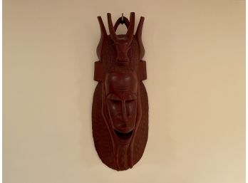 Large Carved Wood Mask From South Africa