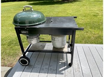 Weber Performer Touch-N-Go Charcoal Grill In Green