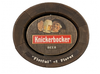 Vintage 1960s Lighted & Rotating Knickerbocker Beer Sign