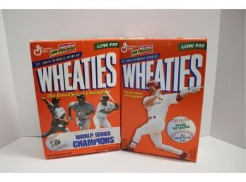 Two Empty WHEATIES Collectible Boxes - NY Yankees World Series Champions & Mark McGwire 70 Homeruns
