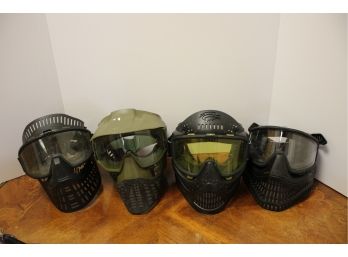 Mixed Lot Of Four Paintball Masks