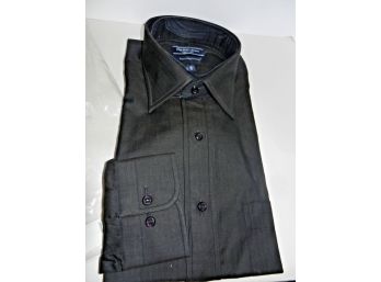 New The Shirt Store-New York - Men's Long Sleeve Black Egyptian Cotton Shirt