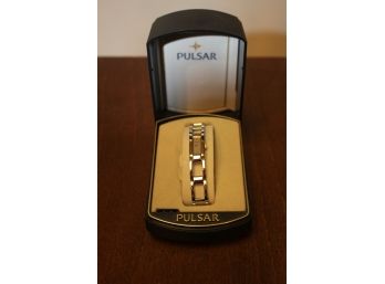 New PULSAR Ladies Silver Tone Watch, Model PEX 491