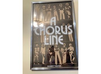 Vintage A Chorus Line Schubert Theater Window Card Poster