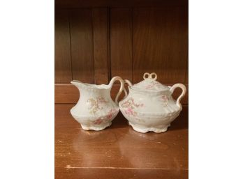 Vintage Limoges Haviland Creamer And Covered Sugar