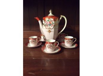 Vintage Japanese Teapot And Demitasse Sets