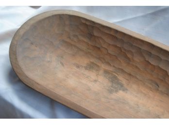 Dough Bowl Trencher Hand Carved Wood 28.5'x5'x11.5' Rustic