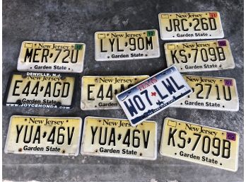 License Plates Texas And 10 NJ