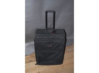 Medium Rolling Tumi Suitcase With Pullout Handle 20x27x12 Zipper Missing Main Handle Has Lock To Pull