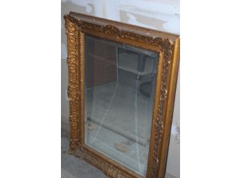Ornate Gold Wood Framed Beveled Mirror 28 X 3 X 38