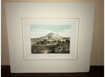 Athens Matted Picture 15.5x13.25 Repro