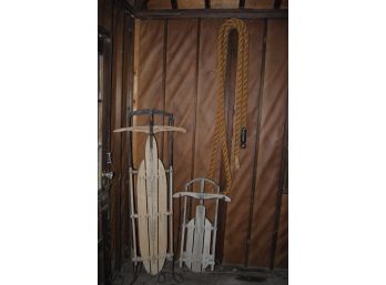 2 Sleds (60' & 36') & A Heavy Rope