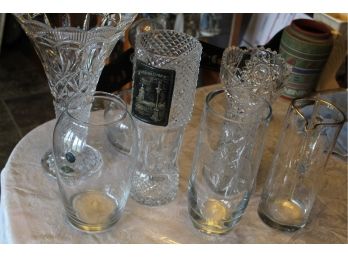 Mostly Crystal And Glass Vases