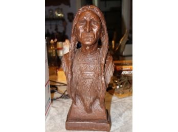 Red Mill Manufacturing Carved Indian Bust