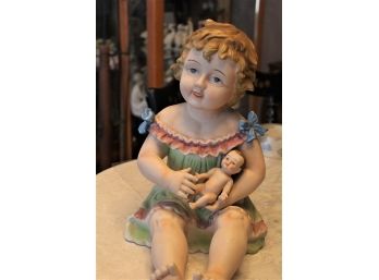 Large Porcelain Or Bisque Doll