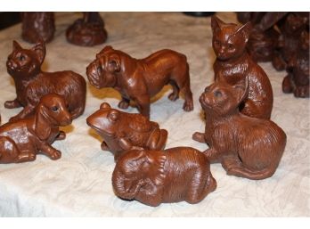 Red Mill Manufacturing Carved Animal Figurines