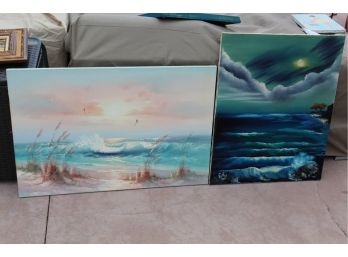 3 Seascape Oil Paintings