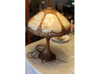 Antique Slag Glass Lamp