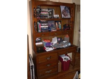 Pine Bookcase Shelf Desk