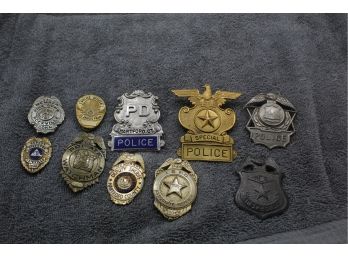 Mostly Obsolete Police Security Badges Lot