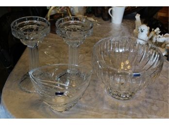 4 Crystal Pieces With Waterford Crystal