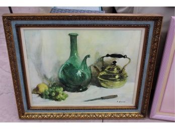 R Colad Still Life Oil On Canvas