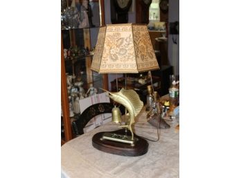 Brass Marlin Sailfish Lamp