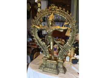 Stunning Large Brass Hindu God Shiva Statue