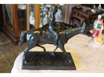 Horse Jockey Statue Bronze