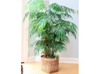 Faux Palm Tree In A Basket