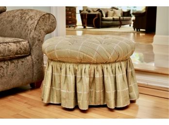 Customized Skirted Poof Ottoman