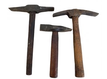 Three Antique Pick Hammers (B)