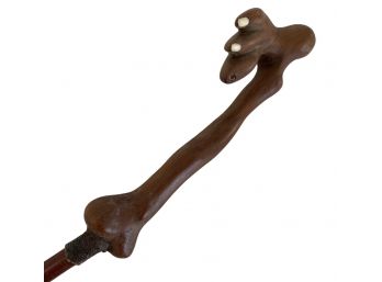 Primitive Carved Walking Stick Cane (F)