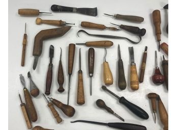 Huge Group (Y) 70 Vintage Small Wood Carving Tools / Knives