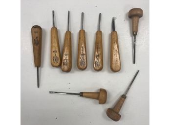 Group (V) Set Of Nine JL Hammett Art Utility Tools