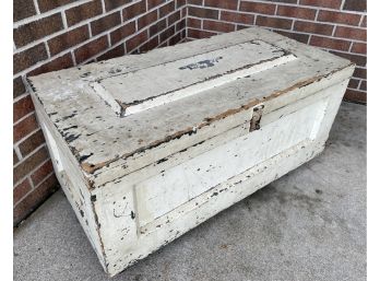 Antique Wood Chest. 37' X 18' X 19'