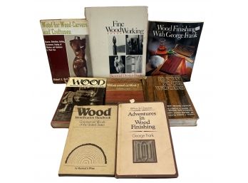 Collection Of Eight Books On Wood Design, Wood Identification & More