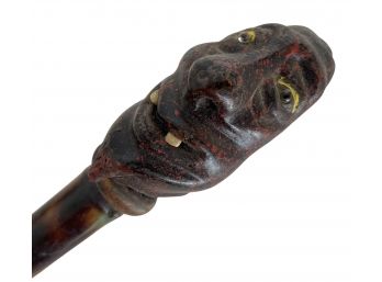 Primitive Carved Walking Stick Cane (W)