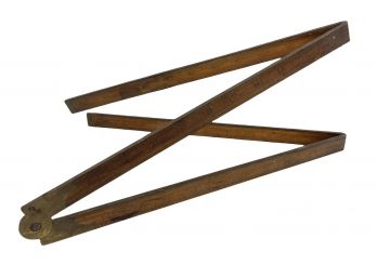 4 Foot Antique Folding Wood Rule