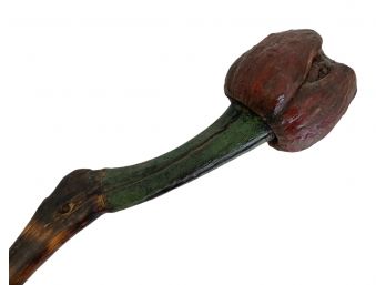 Primitive Carved Walking Stick Cane (P)