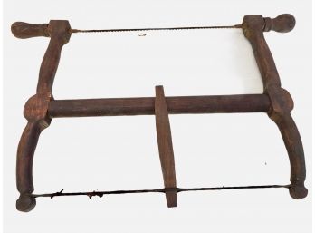 Antique Wood Carpenters Bow Saw (B)