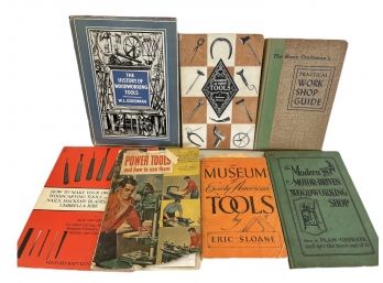 Collection Of Seven Books On Antique Tools & More